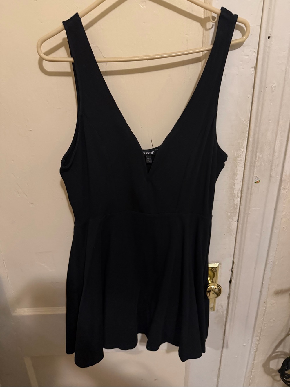 Express Black V-Neck Sleeveless Dress